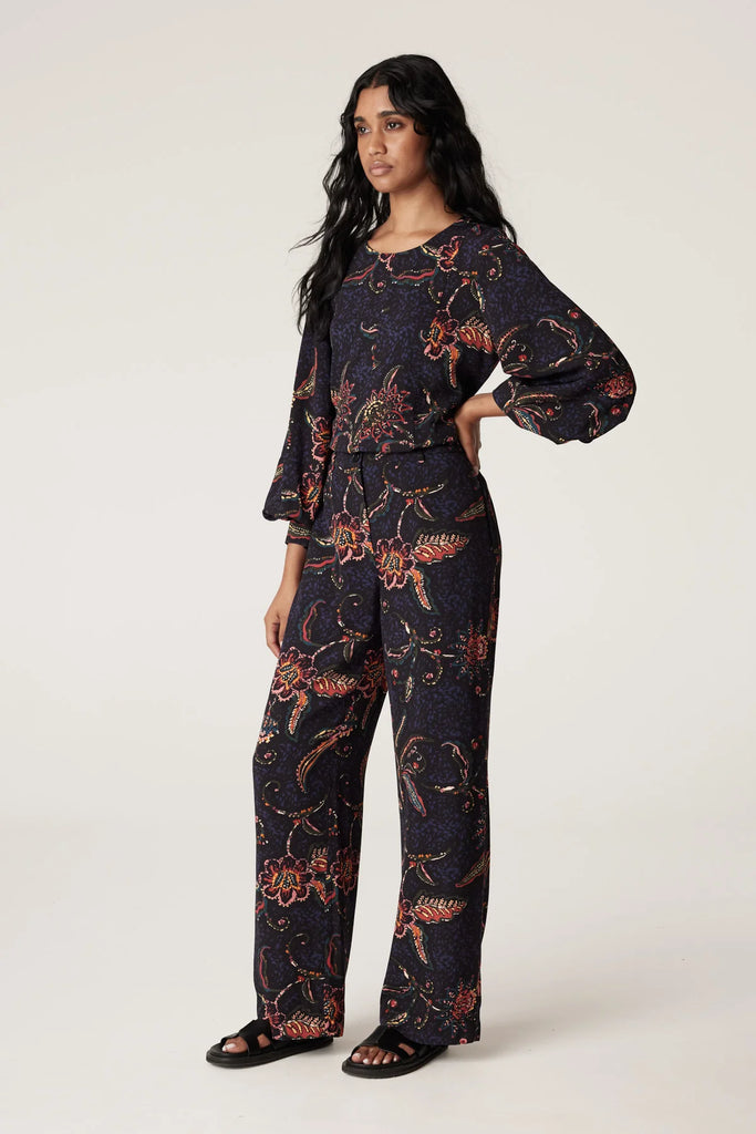 Cable Pascal Pants Floral Print on model front view