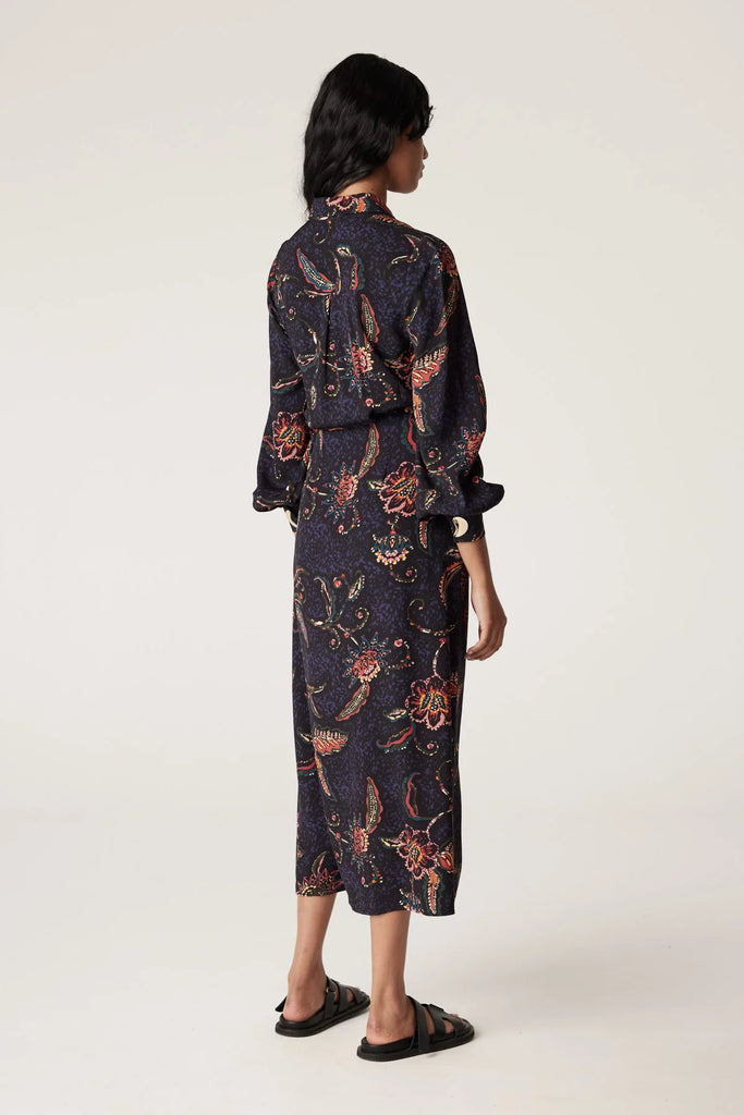 Cable Pascal Shirt dress Floral Print on model back view