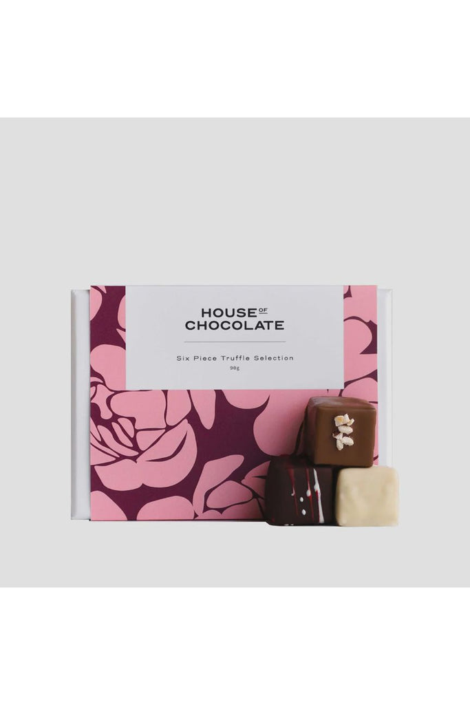 6 Piece Floral Truffle Selection Candy + Chocolate House of Chocolate