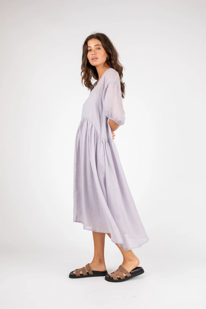 Marlow Sundance Maxi dress Ramie Linen Thistle Lavender