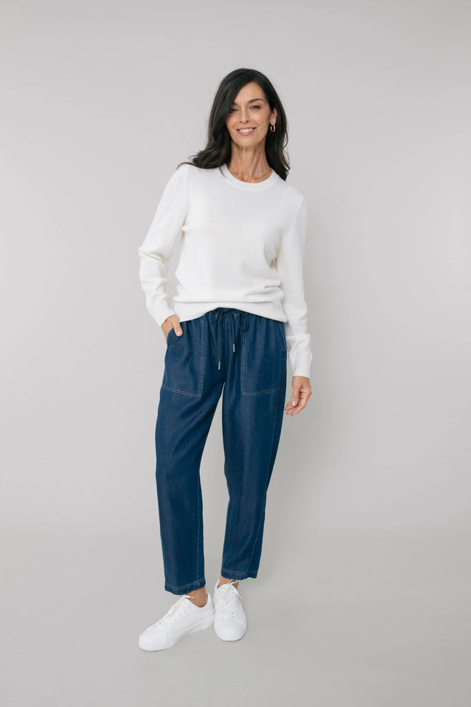 Marlow Cashmere Crew Neck Sweater Pearl