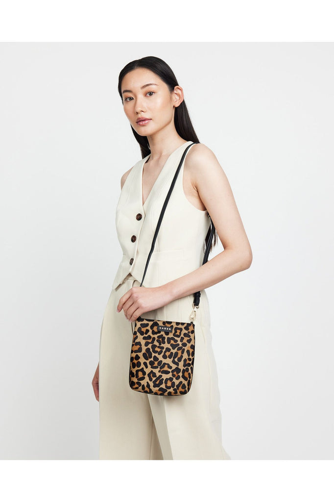 Saben Coco Mini Leopard Calf Hair Handbag