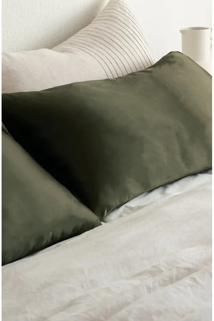 Silk Pillowcase | Olive Pillowcases Bianca Lorenne