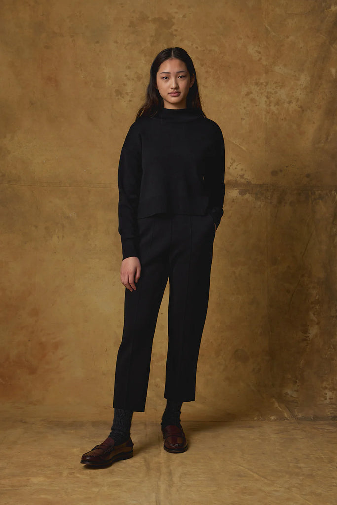 Standard Issue Merino Milano Pants Black on model