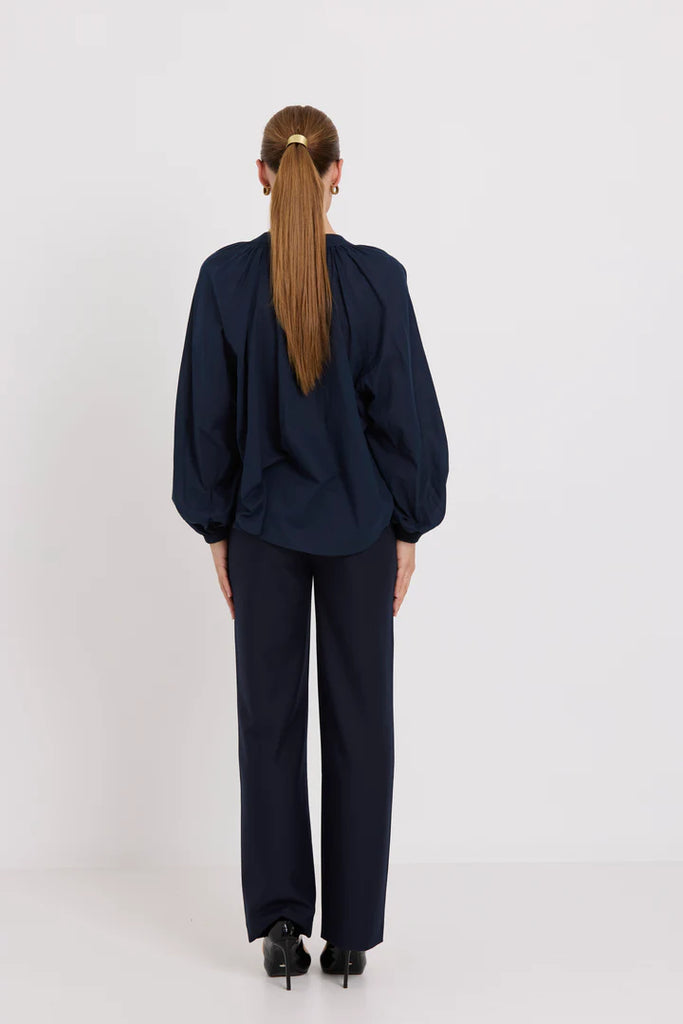 Tuesday Label base Pants Navy Suiting back view