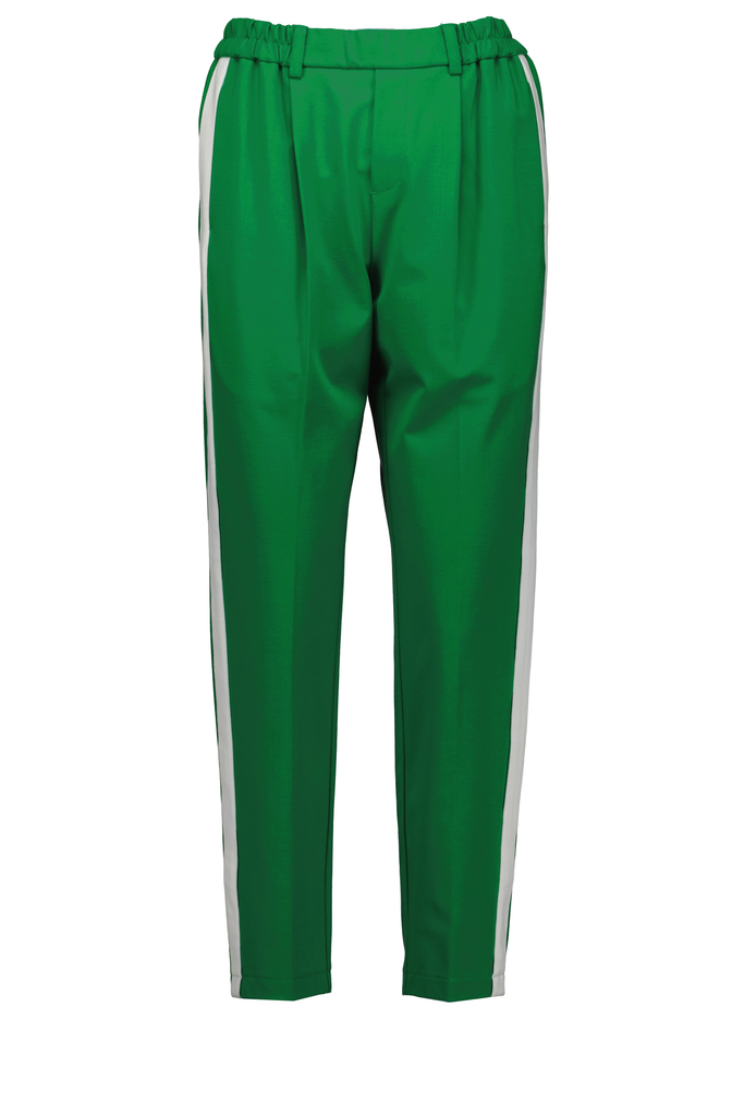 Tuesday label Bobbie pants Green + White front view clearcut