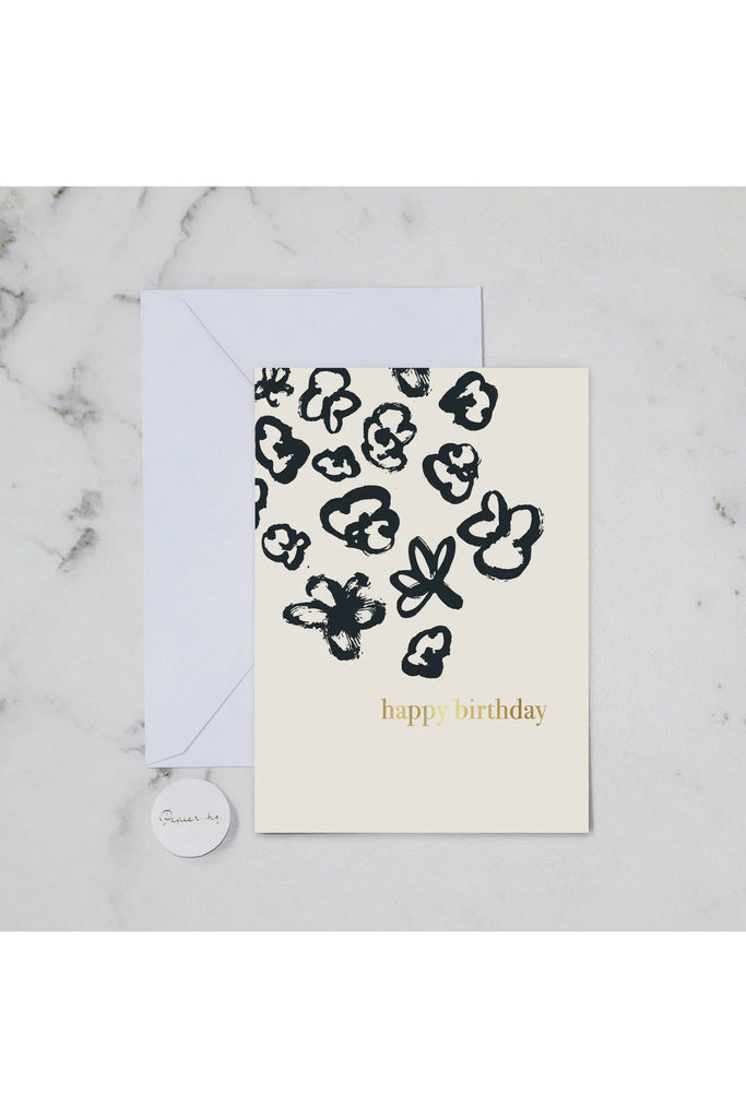 Greeting Card | Happy Birthday Fleurs Birthday Greeting Card Papier Hq