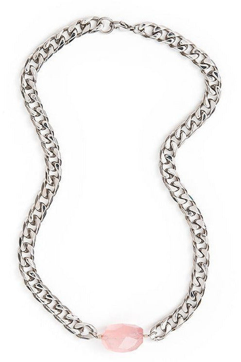 Rose Quartz Necklace | 2 Colours Necklaces + Pendants Silver Cathy Pope