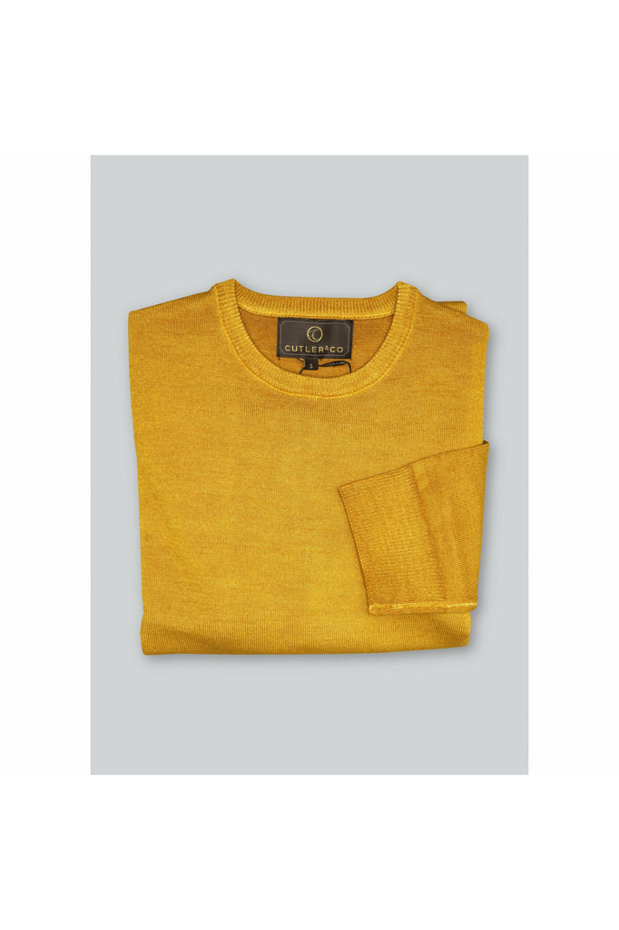 Dylan Merino Sweater - Mustard Mens Knits + Sweats M,L,XL,2XL Cutler & Co
