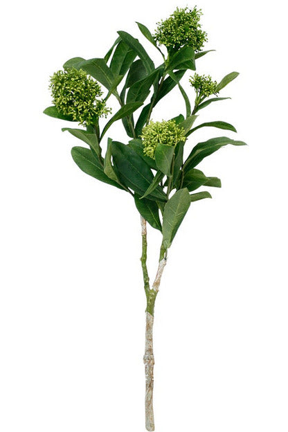Faux Green Skimmia Spray Faux Flowers + Foliage Flower Systems