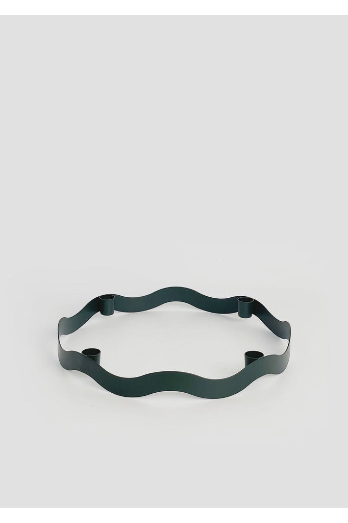 Halo Candleholder | Forest Green Candle Holders Broste