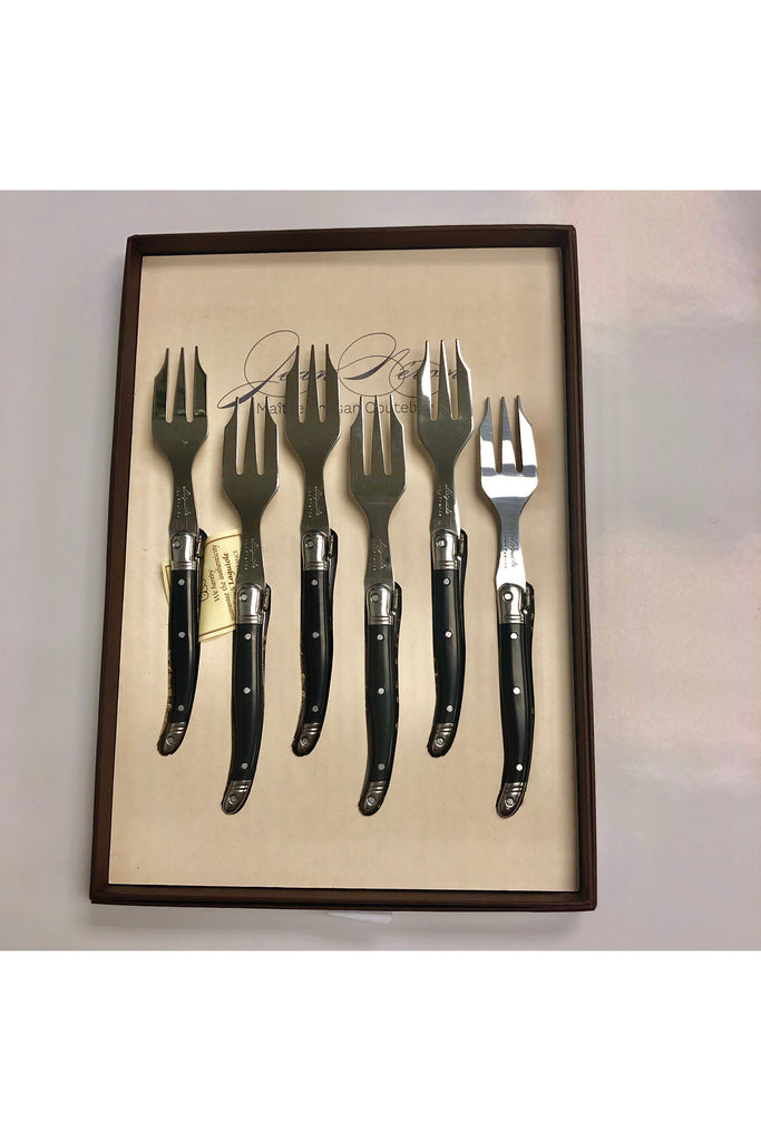 Dessert Forks Set of 6 | Ivory Handle Cutlery Laguiole Neron