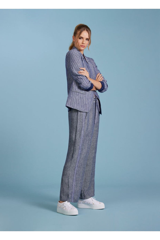 Madly Sweetly Line Out Blazer Navy Stripe