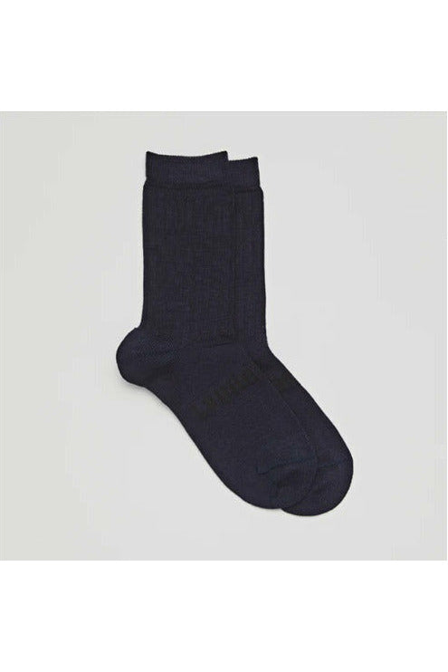 Lamington Men's Merino Wool Rib Socks Navy | Crisp Home + Wear