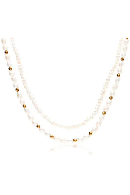 Santorini Necklace | 2 Colours Necklaces + Pendants Silver,Gold Silk & STEEL