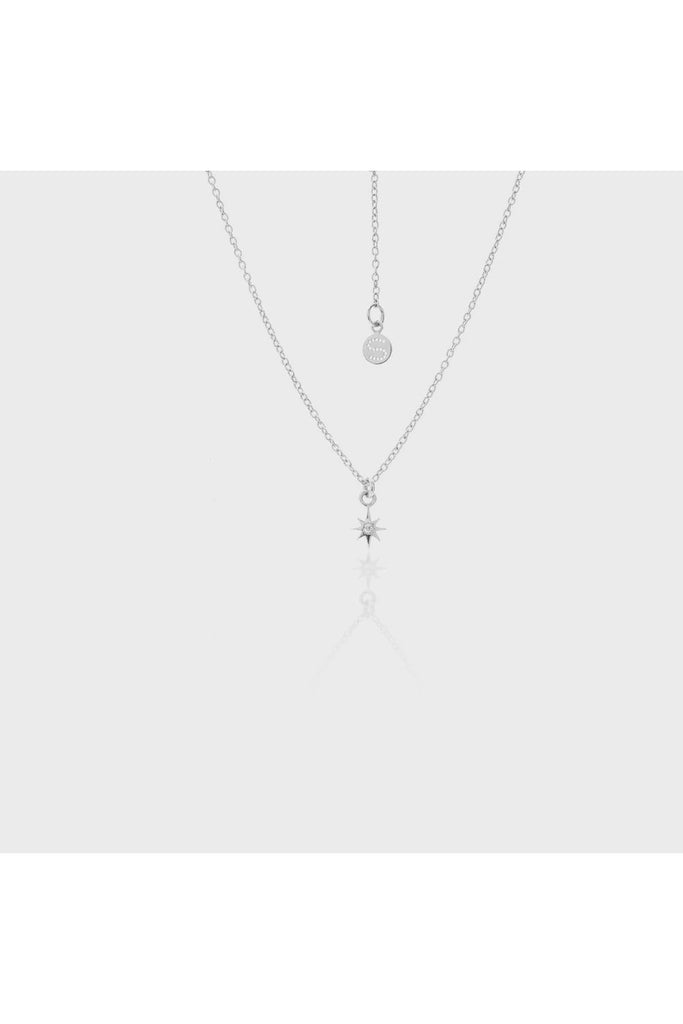 Star Necklace | White Topaz Necklaces + Pendants Silver,Gold Silk & STEEL