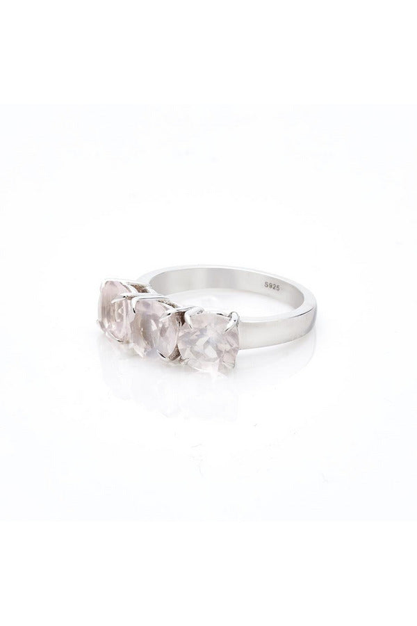 Nostalgia Ring | Rose Quartz Rings Silver / M (US7),Silver / L (US8) Silk & STEEL