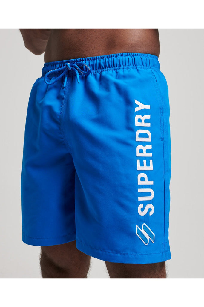 Superdry Code Applique Swim Shorts 19" Blue Bay, Cobalt blue