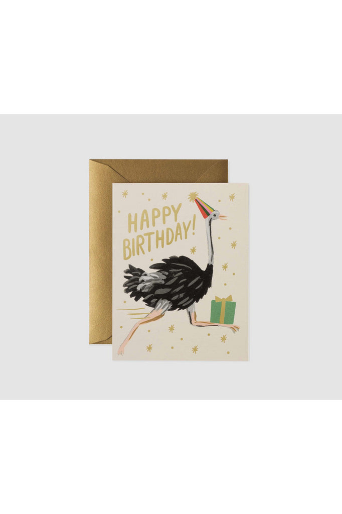Rifle Paper Greeting Cards | Ostrich Birthday Card | Crisp Home + Wear