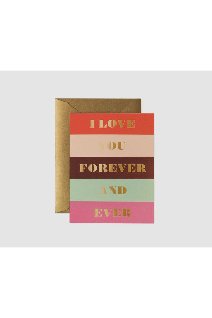 Greeting Card | Colour Block Love Love + Friendship Greeting Card Rifle Paper