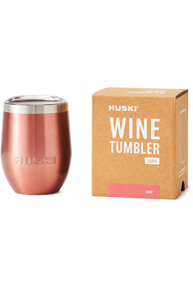 Wine Tumbler with Lid | 6 Finishes Beer + Wine Coolers + Cool Tumblers Rose Huski