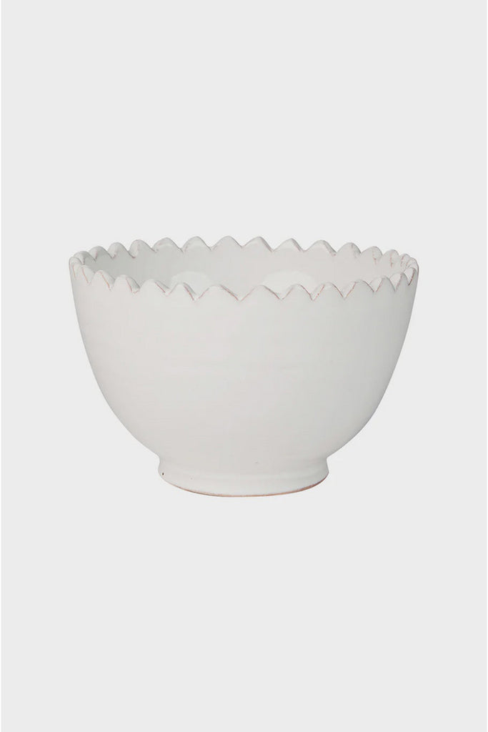 Bianca Lorenne Moroccan Medium White Zigzag Bowl