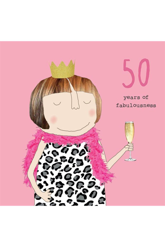 Greeting Card | Girl 50 Fabulousness Birthday Greeting Card Rosie Made A Thing