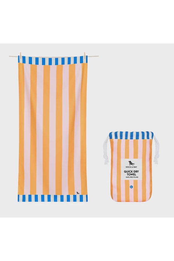 Quick Dry Towel | Mellow Yellow | 2 Sizes Beach + Pool Towels Large,X-Large Dock & Bay