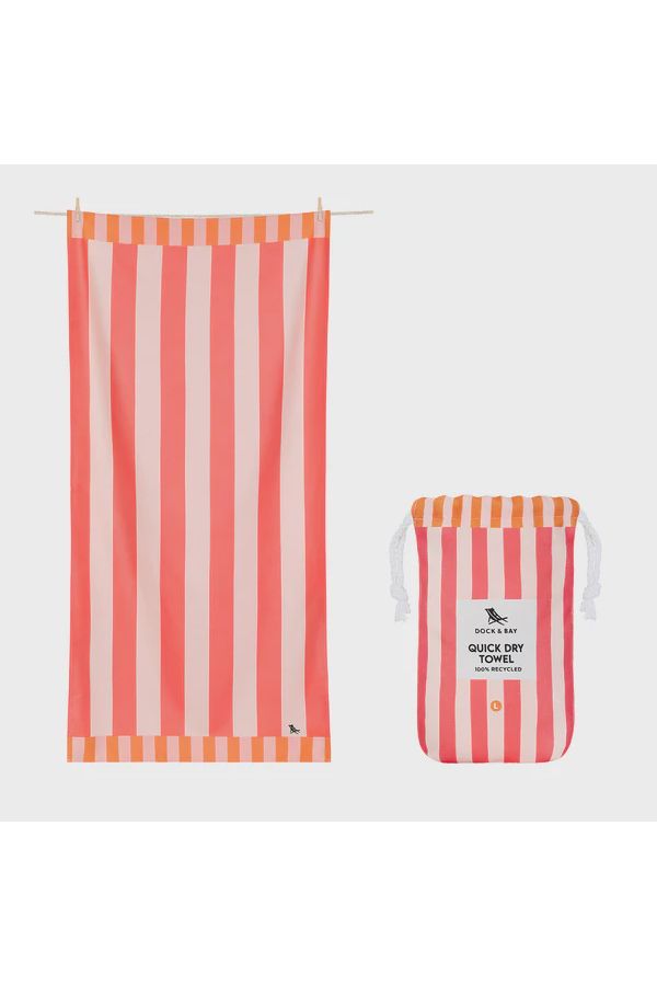 Quick Dry Towel | Raspberry Road | 2 Sizes Beach + Pool Towels Large,X-Large Dock & Bay