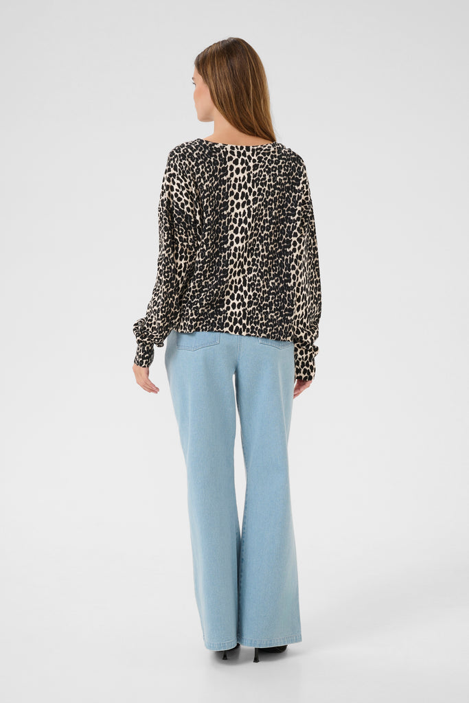 Karen by Simonsen Uriela Cardigan Seedpearl Leopard