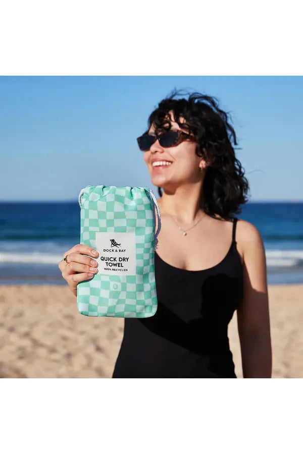 Quick Dry Towel | Checkmate Beach + Pool Towels Dock & Bay