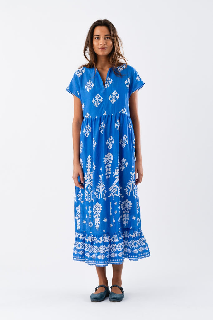 Lollys Laundry Mackay Maxi dress Blue and white