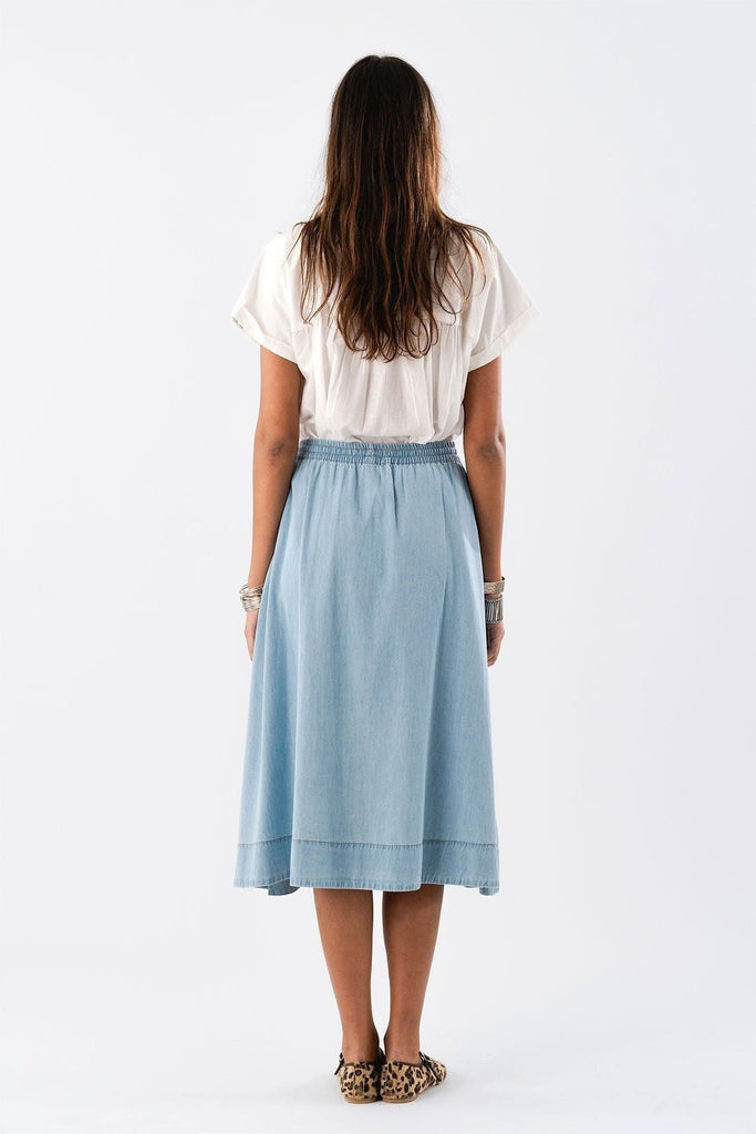 Bristol Midi Skirt | Blue Skirts XS,S,M,L Lollys Laundry