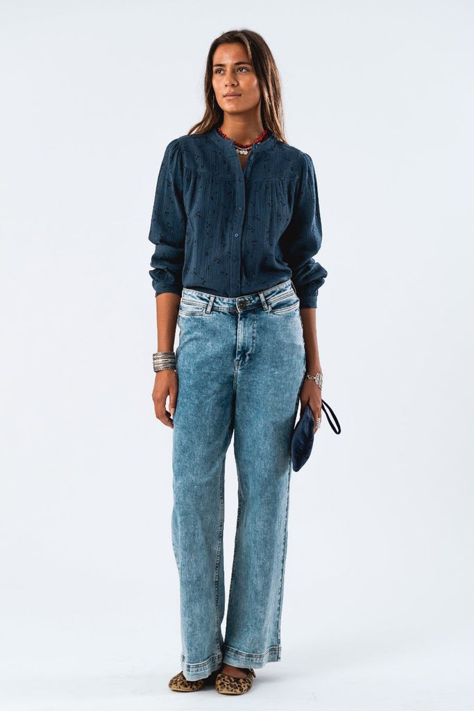 Nicky Shirt | Dark Blue Shirts XS,S,M,L Lollys Laundry