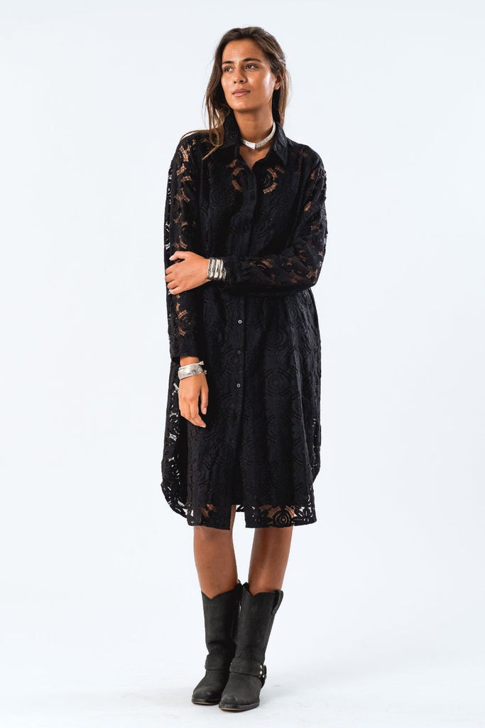 Lollys Laundry Mumba Shirt Dress Black