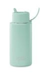 Limited Edition Ceramic Reusable Bottle with Flip Straw Lid 34oz | Peppermint Water Bottles Frank Green
