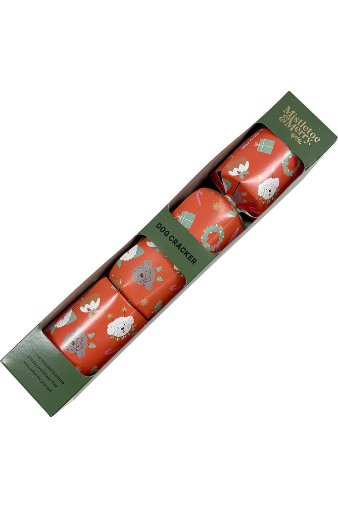 PET Dog Christmas Cracker Christmas Decorations Mistletoe & Merry