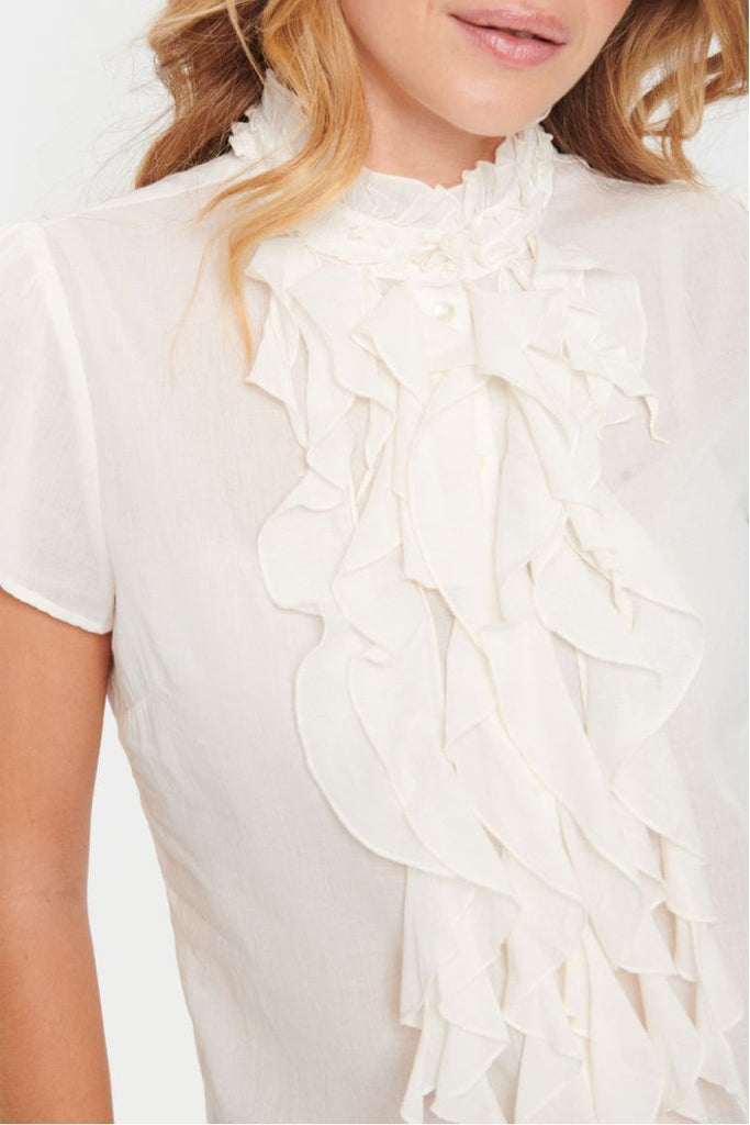 Saint Tropez Tilli Short Sleeve Shirt Ice White