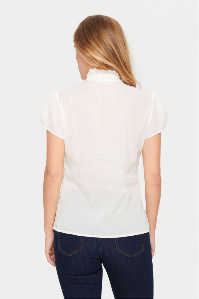 Saint Tropez Tilli Short Sleeve Shirt Ice White