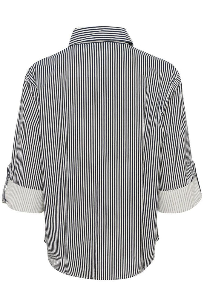 Saint Tropez Zalinda Striped Shirt Ice Nightsky