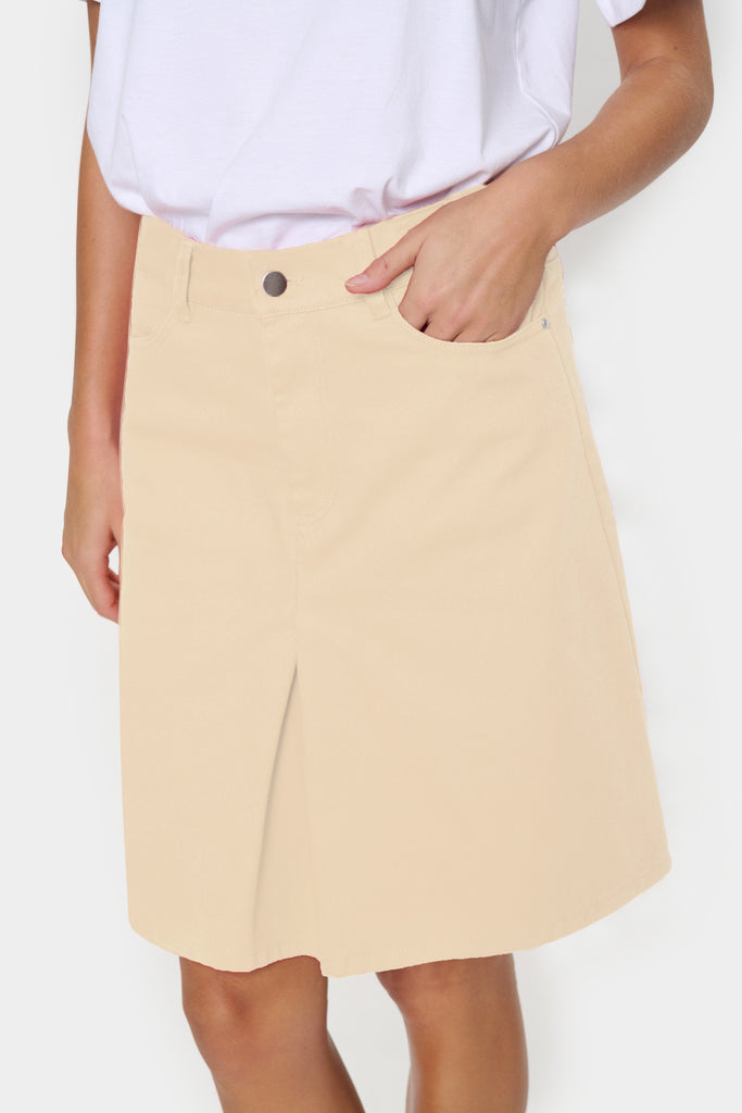 Saint Tropez Jean Skirt Creme