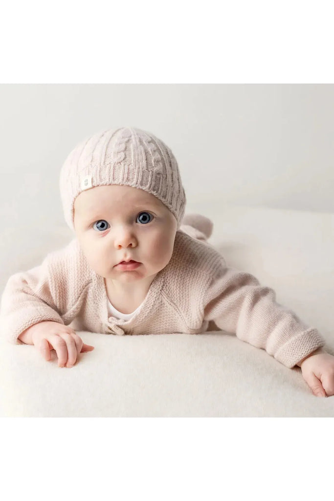 Cable Knit Hat | Blush Pink Baby Clothing Benmore