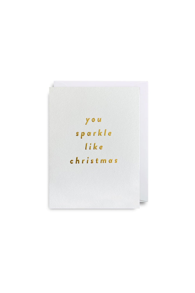 Mini Greeting Card | You Sparkle Like Christmas Christmas Greeting Cards Lagom