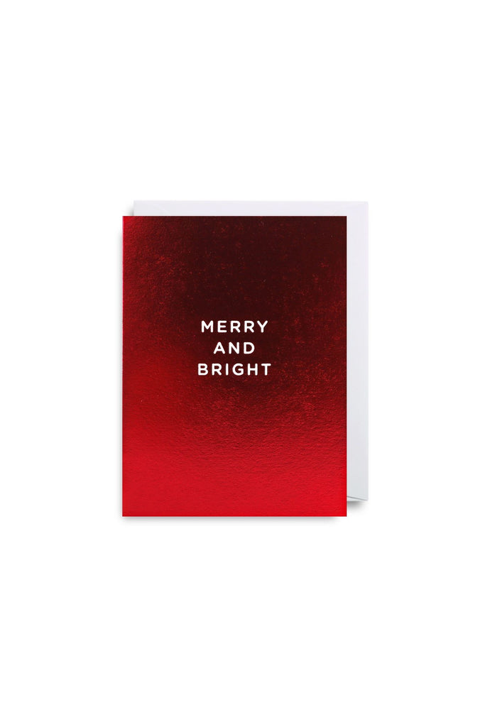 Mini Greeting Card | Merry and Bright Christmas Greeting Cards Lagom