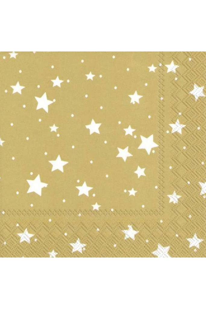 Christmas Cocktail Napkin | Stella Di Natale Gold Christmas Paper Napkins IHR