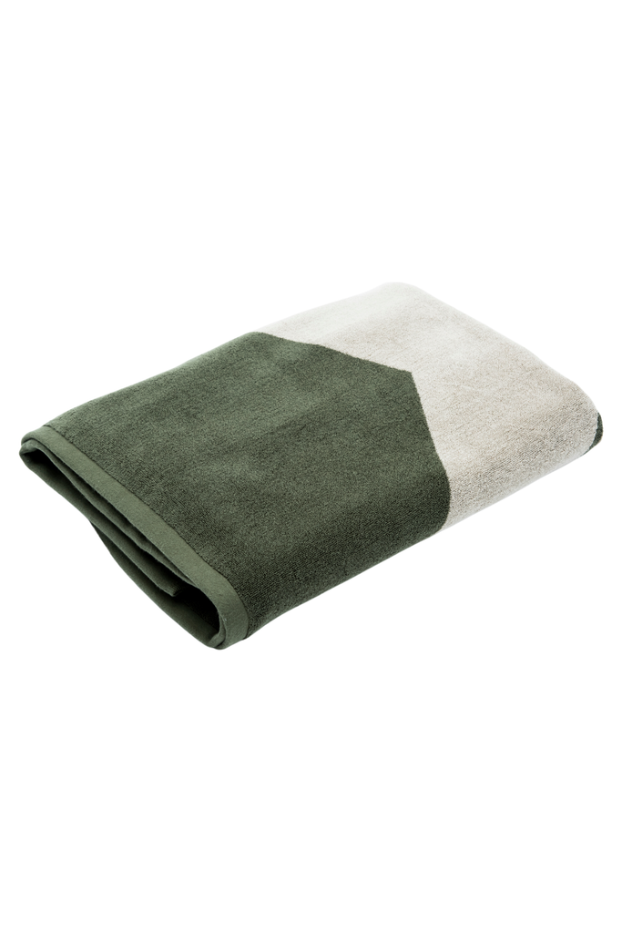 & Sunday Folded Ranger Organic Cotton Ranger Pool Towel Beach Towel  Fern Green 