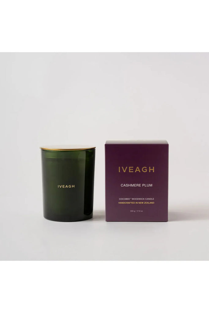 Cocobee Woodwick Candle | Cashmere Plum Candles Iveagh