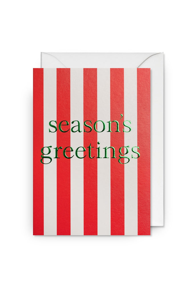 Greeting Card | Season's Greetings Stripe Christmas Greeting Cards Lagom