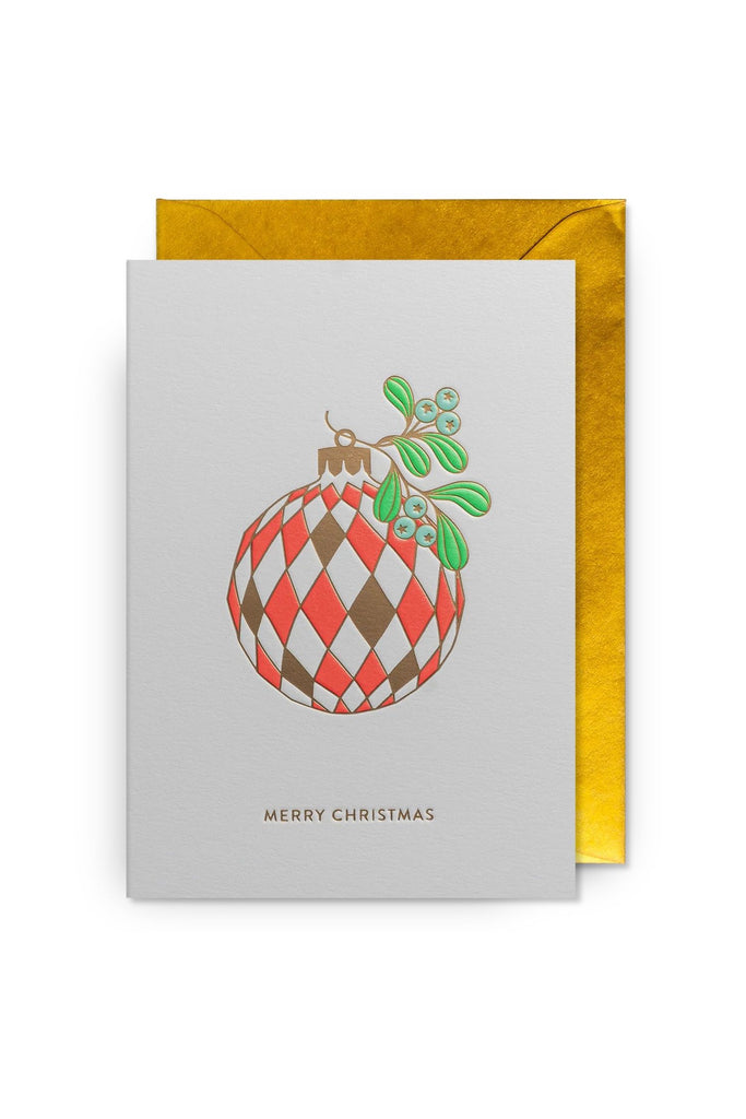 Greeting Card |  Merry Christmas Bauble Christmas Greeting Cards Lagom