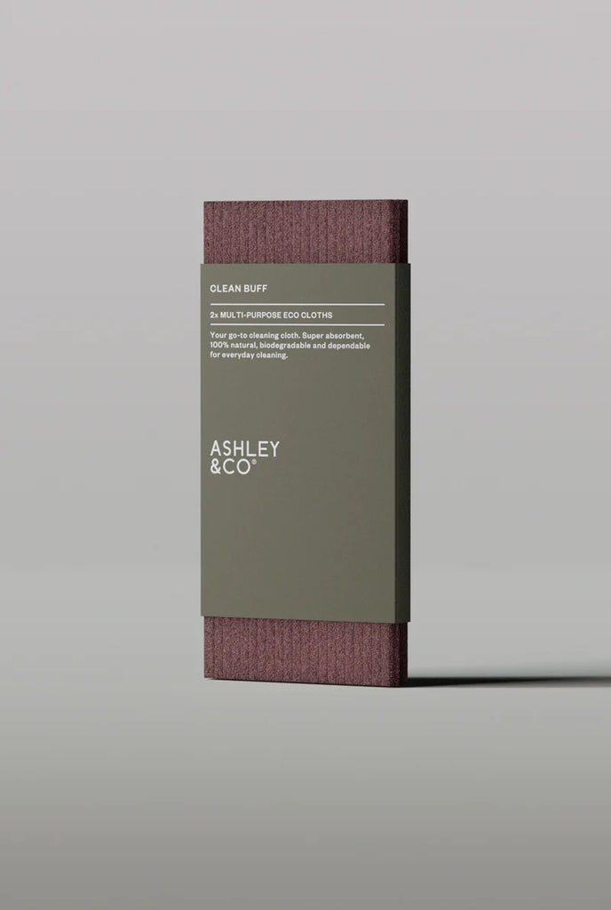 Ashley & Co Multi-Purpose Cleaning Cloths Clean Buff in Sundown Plum Colour